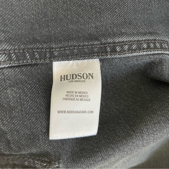 Hudson faded black distressed denim jacket - Picture 3 of 12